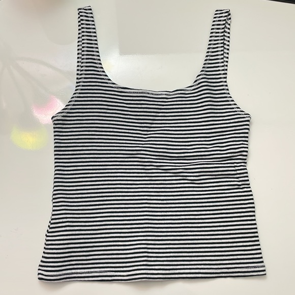 Zara Trafaluc Striped Cropped Tank Top - Picture 3 of 4